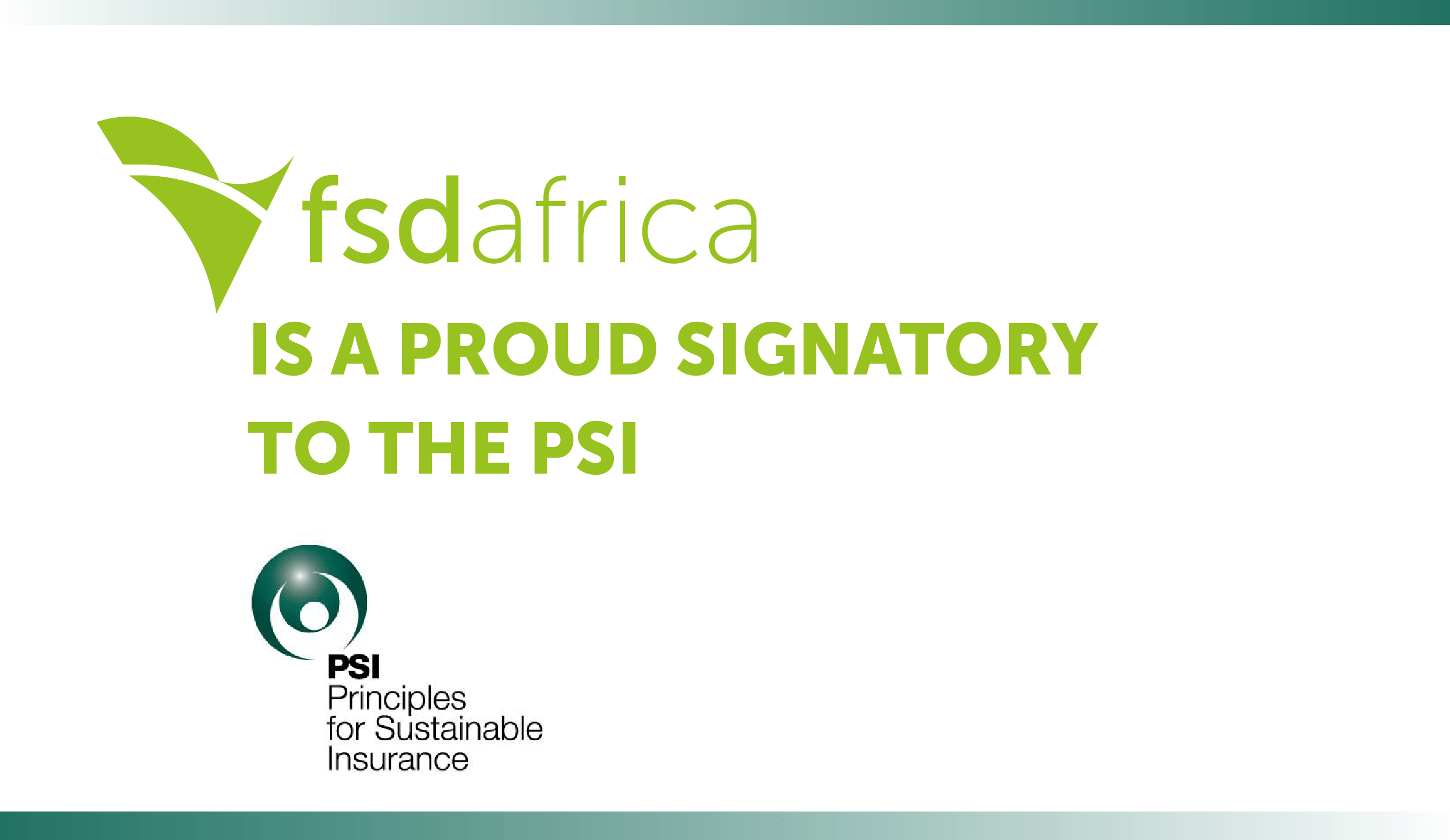 FSD Africa signs on to United Nations – Principles for Sustainable Insuran
