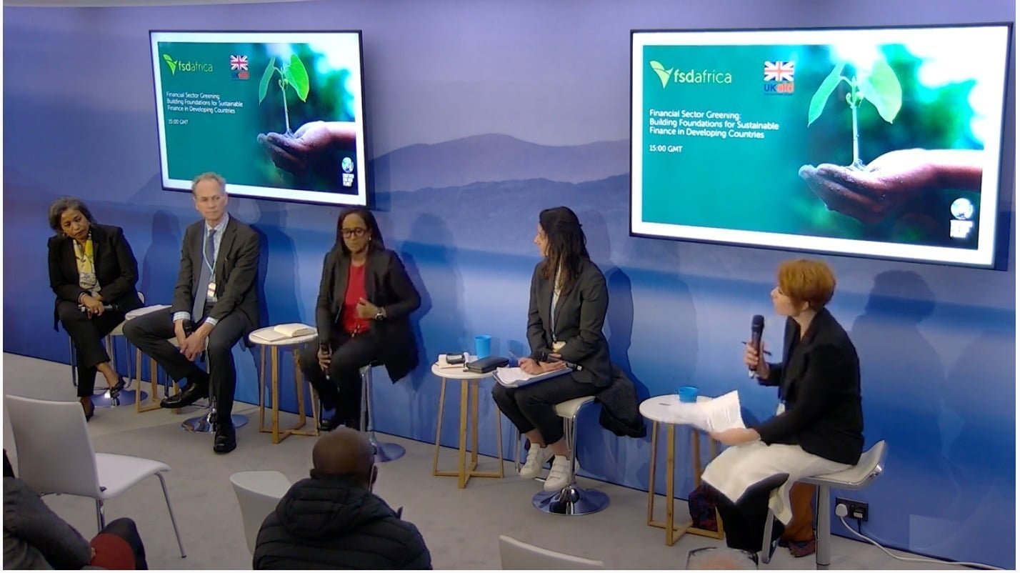 COP26 Highlight – Financial sector greening: Building foundations for sustainable finance in developing countries
