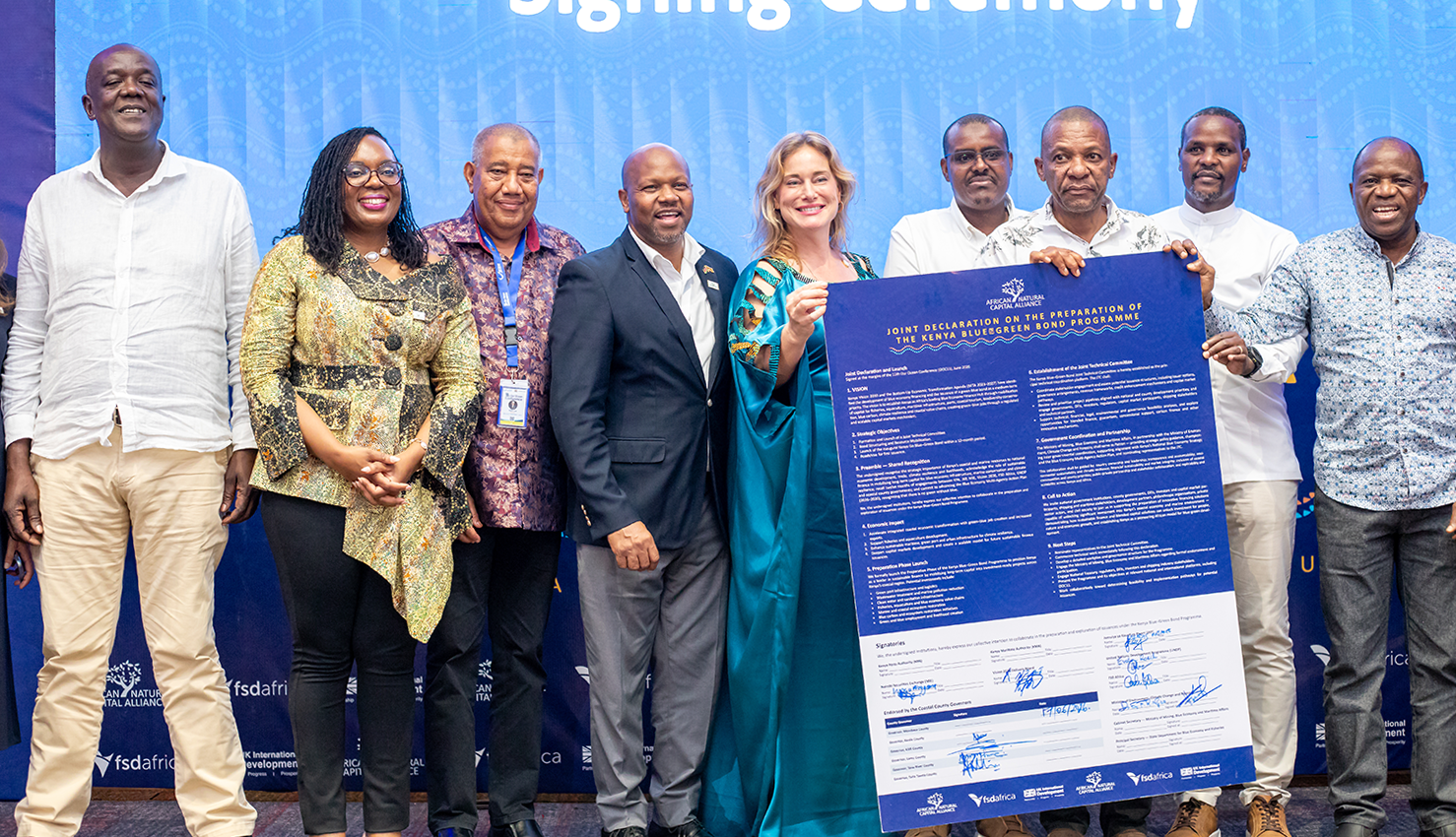 FSD Africa to advise on the US$300 million Kenya  Blue-Green Bond programme announced at the 11th Our Ocean Conference